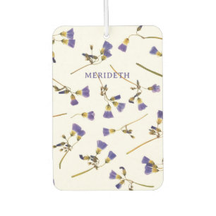 Désodorisant Pour Voiture Fleurs de lavande personnalisées en blanc