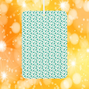 Désodorisant Pour Voiture Fleurs de Paisley Bohème Vert et Bleu