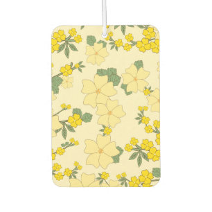 Désodorisant Pour Voiture Fleurs Jaunes, Motif Floral, Motif De Fleurs