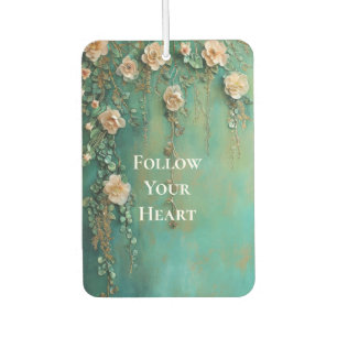 Désodorisant Pour Voiture Fleurs Turquoises rousses romantiques roses