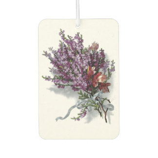 Désodorisant Pour Voiture Fleurs Vintage Purple Lavender Bouquet Floral