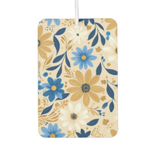 Désodorisant Pour Voiture floral bleu et or
