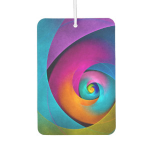 Désodorisant Pour Voiture Floral moderne Art Abstrait rose Bleu Motif #17