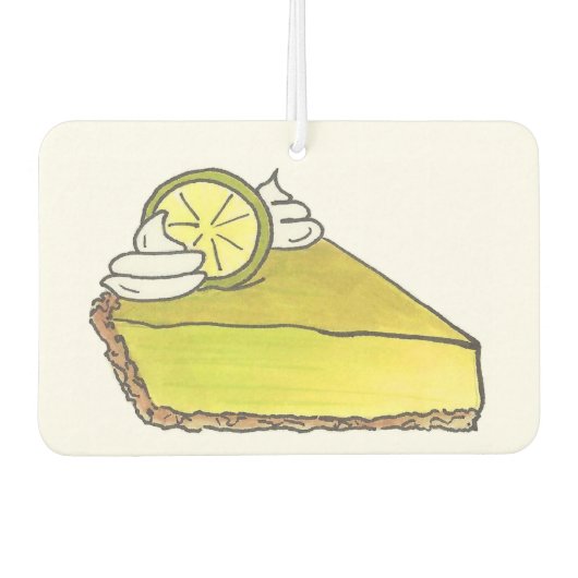 Désodorisant Pour Voiture Floride FL Keys Key Lime Pie Slice Dessert Nourrit (Devant)