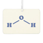 Désodorisant Pour Voiture Formule chimique moléculaire de l'eau (Dos)