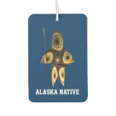 Désodorisant Pour Voiture Fractal Inuit Hunter - Autochtone de l'Alaska (Devant)