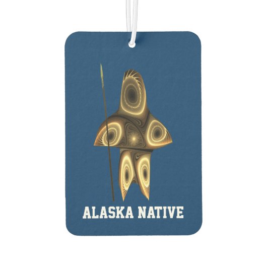 Désodorisant Pour Voiture Fractal Inuit Hunter - Autochtone de l'Alaska (Dos)