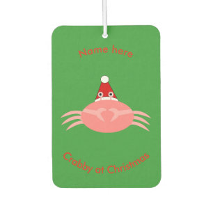 Désodorisant Pour Voiture Fraîcheur d'air personnalisé de crabe de Noël