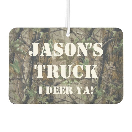 Désodorisant Pour Voiture Fraîcheur d'air sur mesure - Chasse Camo Gag amusa (Devant)