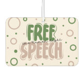 Désodorisant Pour Voiture Free Speech Is a Human Right (Devant)