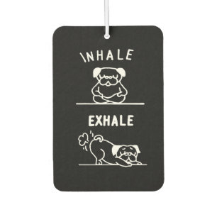 Désodorisant Pour Voiture Frenchie Gift Inhale Exhale French Bulldog