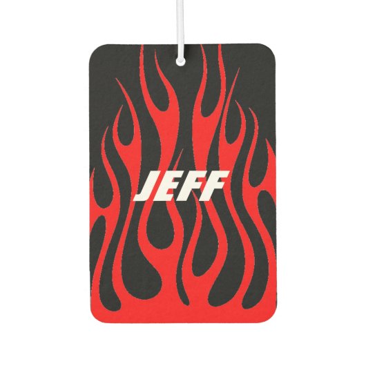 Désodorisant Pour Voiture Freshener à air personnalisé - Nom des flammes (Devant)