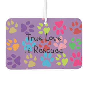 Désodorisant Pour Voiture Freshener Coeur Pawprint multicolore