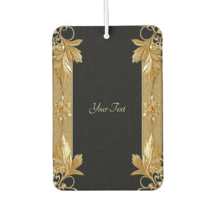 Désodorisant Pour Voiture Freshener or noir orné Floral Air