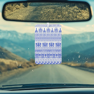 Désodorisant Pour Voiture Fret grec, Motif méditerranéen, Bleu