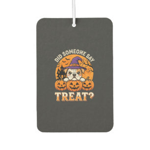 Désodorisant Pour Voiture Friandise pour chien Halloween Design Bulldog Citr