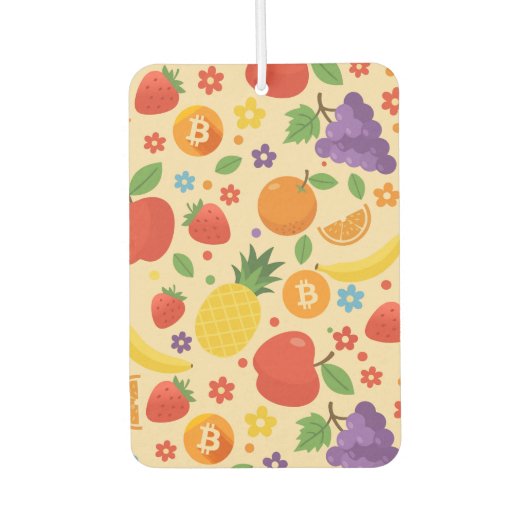 Désodorisant Pour Voiture Fruits Bitcoin (Devant)
