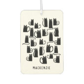 Désodorisant Pour Voiture Fun Chat noir personnalisé (Devant)