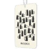 Désodorisant Pour Voiture Fun Chat noir personnalisé (Gauche)