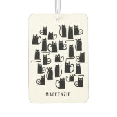 Désodorisant Pour Voiture Fun Chat noir personnalisé (Dos)