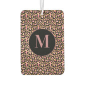 Désodorisant Pour Voiture Fun Chic Rose Black Gold Cheetah/Leopard Monogram (Dos)