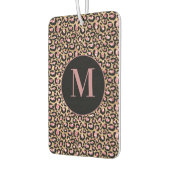Désodorisant Pour Voiture Fun Chic Rose Noir Or Monogramme Guépard/Léopard (Gauche)