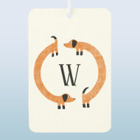 Funny Dachshund Wiener Saucisse Chien Monogramme