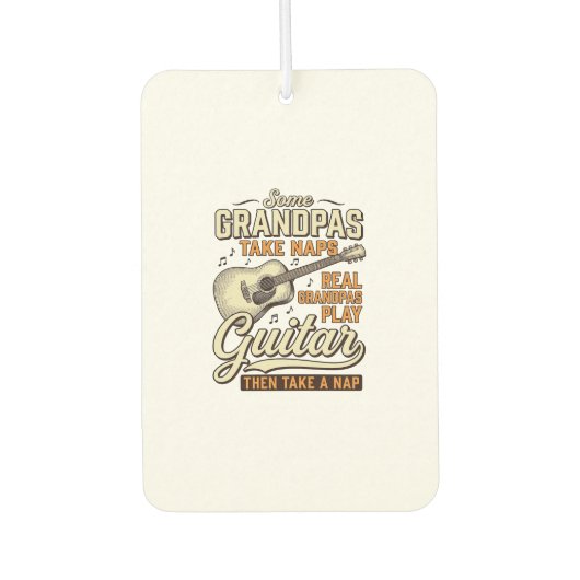 Désodorisant Pour Voiture Funny Grandpa Guitar Vintage Engraving Shirt Desig (Devant)