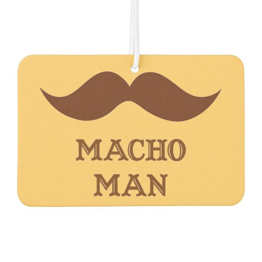 Désodorisant Pour Voiture Funny Macho Man Moustache (Devant)