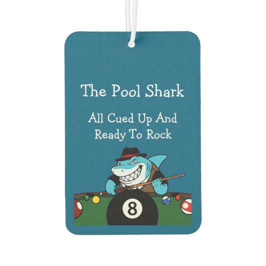 Désodorisant Pour Voiture Funny Pool Shark Billiards Theme Men's Car (Dos)