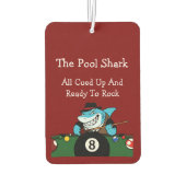 Désodorisant Pour Voiture Funny Pool Shark Billiards Theme Men's Car (Dos)