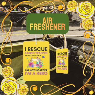 Désodorisant Pour Voiture Funny Sewing Quote Vintage Floral Sewing Machine