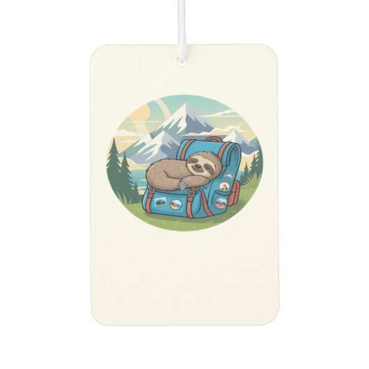 Désodorisant Pour Voiture Funny Sloth Hiking Oversized T-Shirt (Devant)