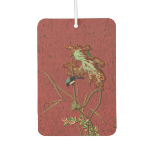 Désodorisant Pour Voiture G.A. Audsley Vintage Rouge Oiseau Japonais Art Lot