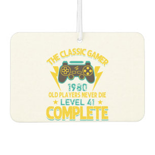 Désodorisant Pour Voiture Gamer Anniversaire Cadeau personnalisé Année et âg