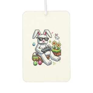 Désodorisant Pour Voiture Garçons Joyeuses Pâques Lapin Oeuf Jeu Vidéo Enfan