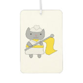 Désodorisant Pour Voiture Garde couleur gris chat jaune blanc (Devant)