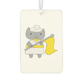 Désodorisant Pour Voiture Garde couleur gris chat jaune blanc (Dos)