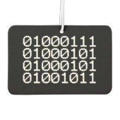 DÉSODORISANT POUR VOITURE GEEK BINARY AIR FRESHENER (Dos)