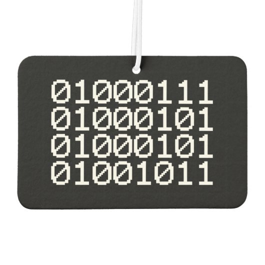 DÉSODORISANT POUR VOITURE GEEK BINARY AIR FRESHENER (Dos)