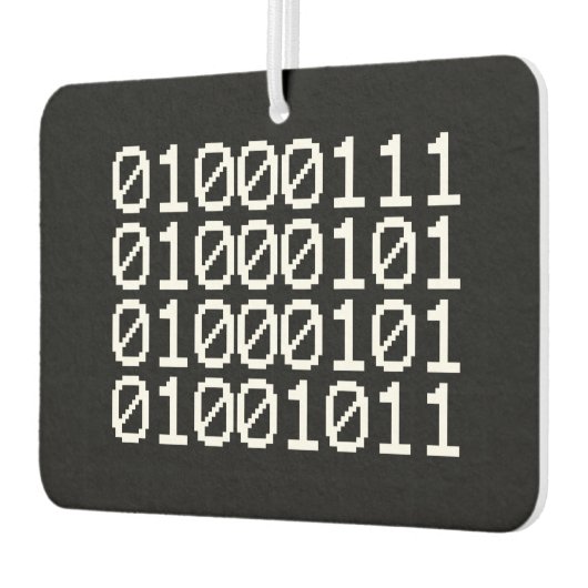 DÉSODORISANT POUR VOITURE GEEK BINARY AIR FRESHENER (Gauche)
