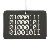DÉSODORISANT POUR VOITURE GEEK BINARY AIR FRESHENER (Devant)