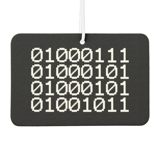 DÉSODORISANT POUR VOITURE GEEK BINARY AIR FRESHENER (Devant)