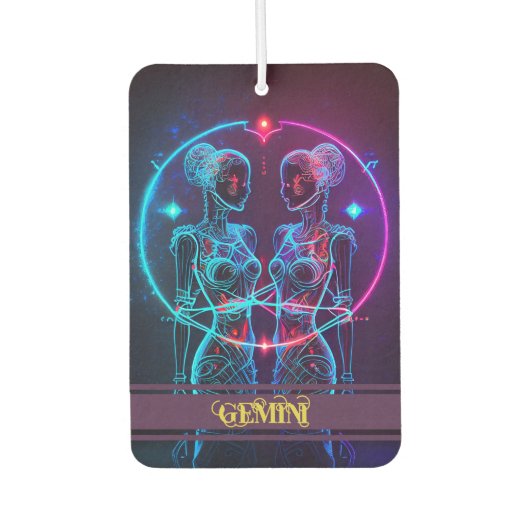 Désodorisant Pour Voiture Gemini Zodiac Signes Freshener à Air Céleste (Devant)