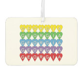 Désodorisant Pour Voiture Georgia Hearts Rainbow (Dos)