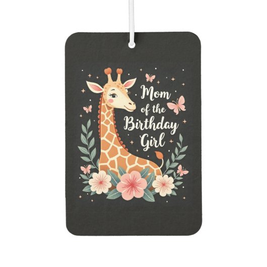 Désodorisant Pour Voiture Giraffe Mom of the Birthday Girl Matching Family L (Devant)