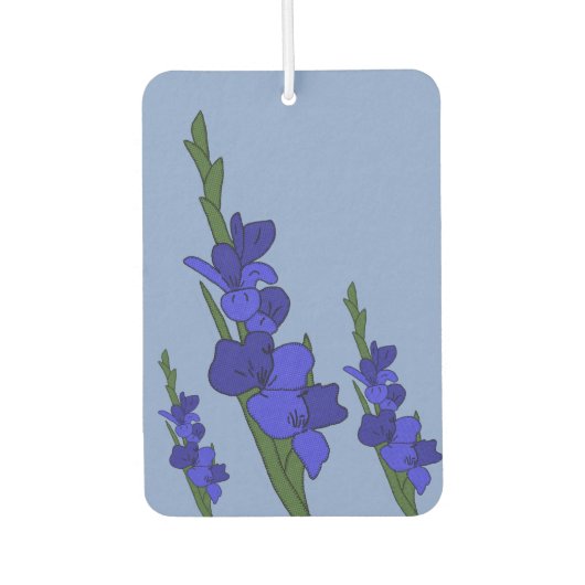 Désodorisant Pour Voiture Gladiole bleue (Devant)