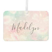 Désodorisant Pour Voiture Glam Parties scintillant rose Pastel Motif fille (Dos)