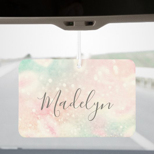 Désodorisant Pour Voiture Glam Parties scintillant rose Pastel Motif fille