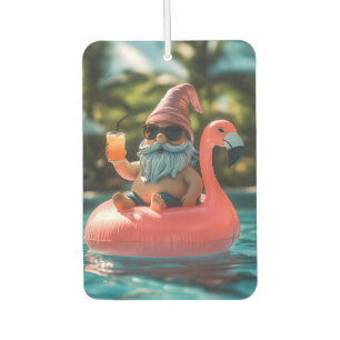 Désodorisant Pour Voiture Gnome d'été en lunettes de soleil sur flotteur de